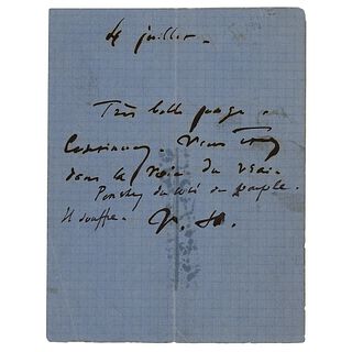 Victor Hugo Autograph Letter Signed