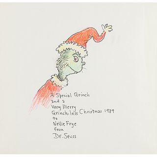 Dr. Seuss Signed Sketch
