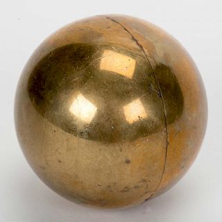 Red Hot Ball. London: Gamages, ca. 1940s. Precision made brass ball (2о diam.) unscrewing at the cen
