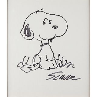 Charles Schulz Signed Sketch