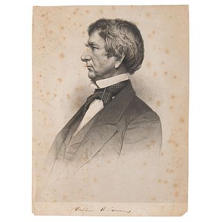 William Seward Signed Engraving