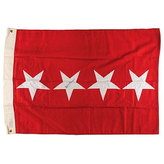 William Westmoreland Signed United States Army &#39;Four Star&#39; General Rank Flag