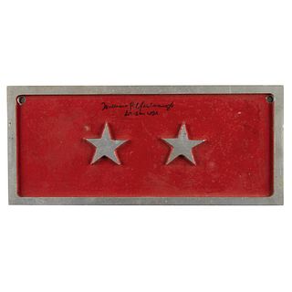 William P. Yarborough&#39;s Major General &#39;Two Star&#39; License Plate