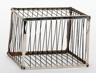 Vanishing Birdcage. British [?], ca. 1930. Chrome cage vanishes from the magicianНs hands. Semi-rigi