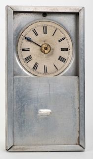 Wonder Clock/X-Ray Clock. German, ca. 1930s. Nickeled clock case (5 _ x 3 x _о) devised so that the
