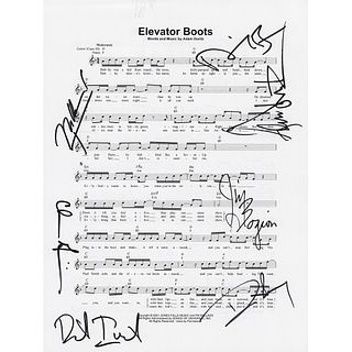 Counting Crows Signed Sheet Music for &#39;Elevator Boots&#39;