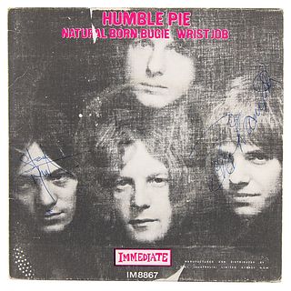 Humble Pie: Steve Marriott and Peter Frampton Signed 45 RPM Record
