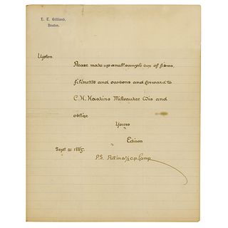 Thomas Edison Autograph Letter Signed
