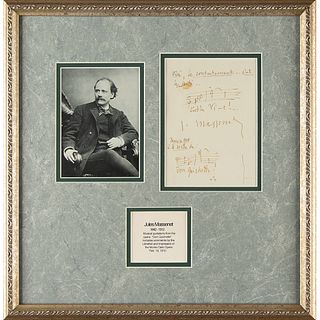 Jules Massenet Autograph Musical Quotation Signed