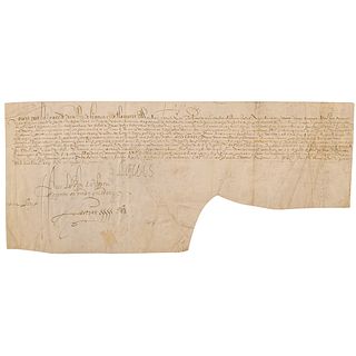 King Louis XIII Document Signed