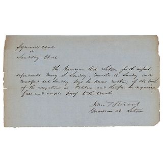Abraham Lincoln: John T. Stuart Document Signed