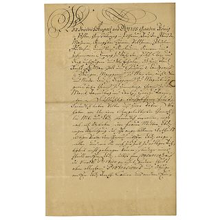 Augustus II the Strong Letter Signed