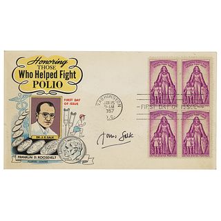 Jonas Salk Signed First Day Cover