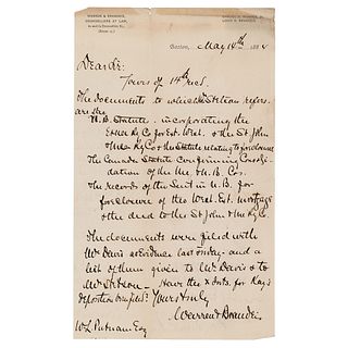 Louis D. Brandeis Autograph Letter Signed