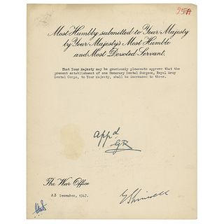 King George VI Document Signed