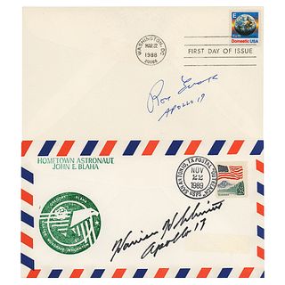 Apollo 17: Schmitt and Evans (2) Signed Covers