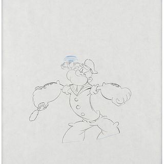 Popeye production drawing from a Popeye cartoon