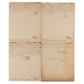 King Frederick William IV of Prussia (4) Documents Signed
