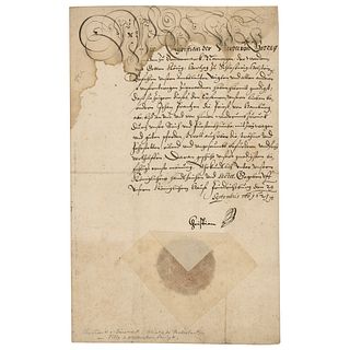 King Christian IV of Denmark Document Signed