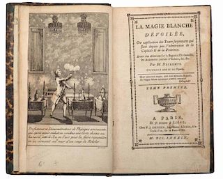Decremps, Henri. La Magie Blanche Devoilee. Paris: F.J. Desoer, 1789. Nineteenth century quarter lea
