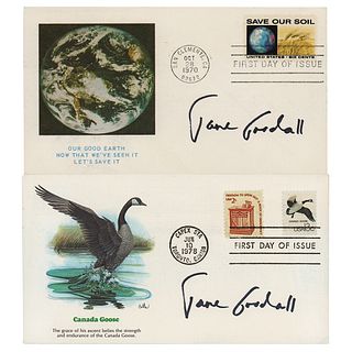 Jane Goodall (2) Signed First Day Covers
