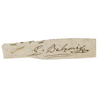 Giovanni Belzoni Signature