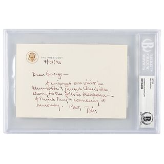 Bill Clinton Autograph Letter Signed as President