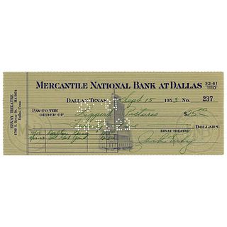 Jack Ruby Signed Check