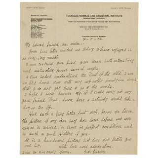 George Washington Carver Autograph Letter Signed