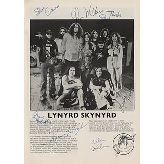 Lynyrd Skynyrd Signed 1976 Knebworth Fair Program