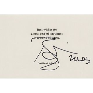David Bowie Signed New Year&#39;s Card