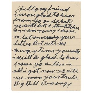 Big Bill Broonzy Autograph Letter Signed