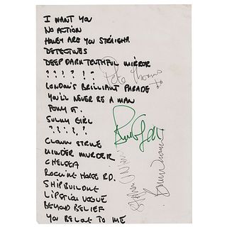 Elvis Costello and the Attractions Signed 1994 Set List