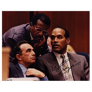 O. J. Simpson and Johnny Cochran Signed Photograph