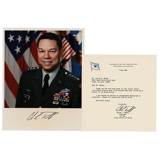 Colin Powell Signed Photograph and Typed Letter Signed
