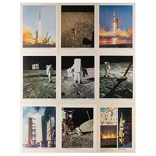 Apollo Program (9) Oversized NASA Lithographs