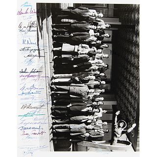 Cosmonauts and Astronauts Multi-Signed Photograph: From the Collection of Space Shuttle Astronaut John Fabian