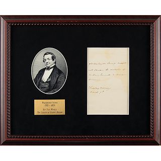 Washington Irving Autograph Letter Signed