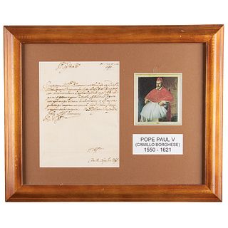 Pope Paul V Letter Signed