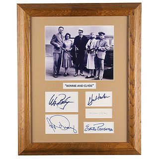 Bonnie and Clyde: Beatty, Dunaway, Hackman, Parsons, and Pollard (5) Signatures