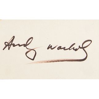 Andy Warhol Signed Soup Can Label and Signature