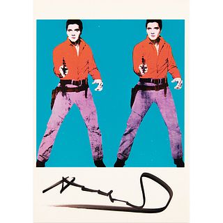 Andy Warhol Signed Postcard of &#39;Elvis I&#39;