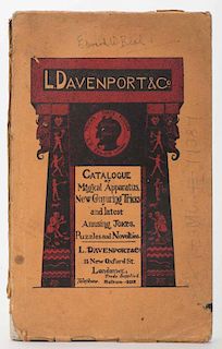 L. Davenport & Co. Catalogue of Magical Apparatus, New Conjuring Tricks, and Latest Amusing Jokes, P