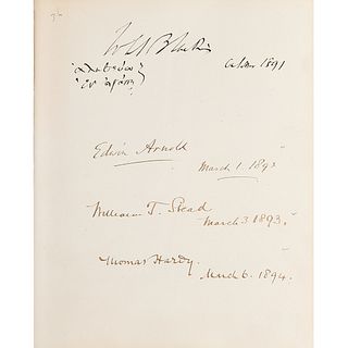 British Notables Signed Guest Book from W. &amp; D. Downey