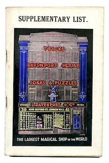 L. Davenport & Co. Supplementary List. London, 1940. Color pictorial wraps bearing an illustration o