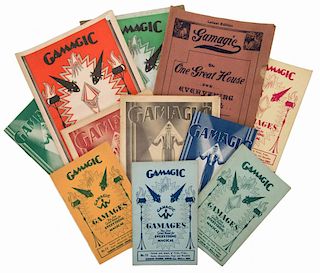Gamages. Collection of 17 Gamagic Catalogs. London, 1927 _ 67. The first seven being 1927 _ 35, pict