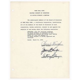 Sarah Vaughan Document Signed