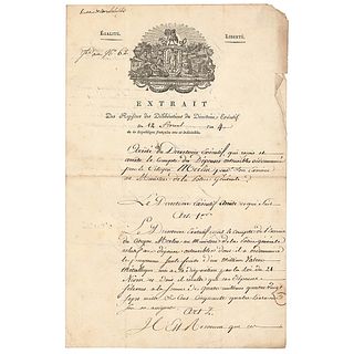 Lazare Carnot Document Signed