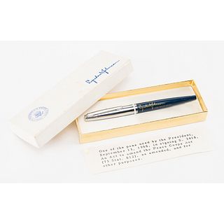 Lyndon B. Johnson Peace Corps Bill Signing Pen