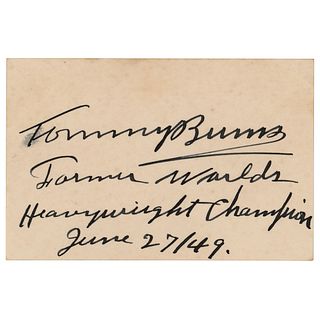 Tommy Burns Signature